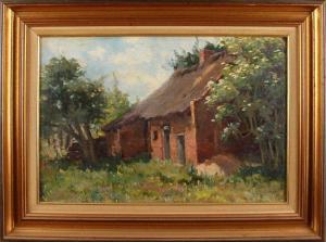 BALWÉ Constantia Arnola 1863-1954,Boer barn with blossom trees,1920,Twents Veilinghuis NL 2018-10-12