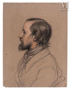 BALZE Raymond 1818-1909,Portrait de Camille-Auguste Gastine,1852,Millon & Associés FR 2022-10-18