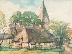 BALZER Thuro 1882-1967,Mecklenburgisches Dorf,1940,Ahrenshoop DE 2022-08-06