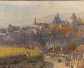 BAMBERGER Gustav 1861-1936,Wachau, View of Krems,1908,Palais Dorotheum AT 2019-06-24