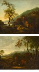 BAMBOCCHANT,Zwei Gemälde mit italienischen Landschaften,Van Ham DE 2013-05-17