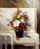 BAMY C.H 1900-1900,Flowers on a White Piano,Hindman US 2012-03-16