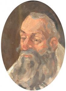 BANCILA Octav 1872-1944,Rabbi Portrait,Alis Auction RO 2008-01-13