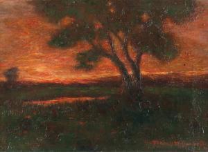 BANCROFT Francis Willard,Tonalist landscape at sunset,Butterscotch Auction Gallery 2018-07-22