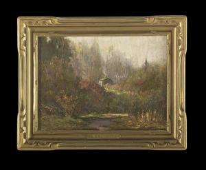 BANCROFT William Henry 1860-1932,Landscape with Cabin,New Orleans Auction US 2015-10-16