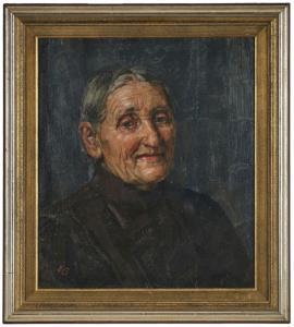 BANDELL Eugenie 1863-1918,Portrait einer alten Frau,Dobritz DE 2024-03-09