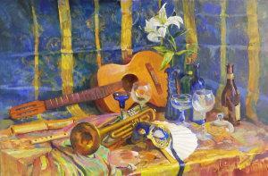 BANDURA Viktoria 1900-2000,Still life with a guitar,Rosebery's GB 2012-10-20