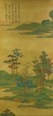 BANGDA DONG 1699-1774,Blue-green landscape,888auctions CA 2016-07-21