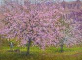 BANKS Keith 1900-1900,A Landscape, with Cherry Blossom Trees in full blo,John Nicholson 2014-09-24