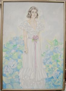 BANKS Richard 1929,full length portrait of Mrs. Alan T. Schumacher,1973,Nadeau US 2019-01-26