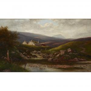 BANKS Thomas John 1828-1896,LANDSCAPE WITH COTTAGES,1890,Lyon & Turnbull GB 2019-09-26