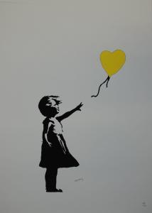BANKSY 1974,Fillette au ballon jaune,Tradart Deauville FR 2024-03-29