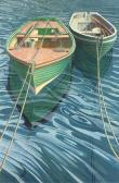 BANNISTER Graham 1954,Pink and green boats, Port Belon, Brittany,Christie's GB 2006-01-11