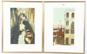 BANNISTER Graham 1954,scenes in Venice (2 works),Burstow and Hewett GB 2022-02-25