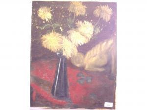 BANNISTER,still life vase of flowers,Smiths of Newent Auctioneers GB 2017-07-21