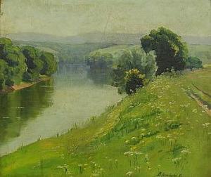 BANSAGI Vince 1881-1960,Landscape in the spring,Inter-Art Budapest Auctions HU 2013-05-30