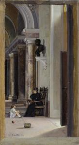BANTI Cristiano 1824-1904,La marchesa Vettori con il piccolo Mari,1875,Galleria Pananti Casa d'Aste 2013-04-20