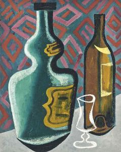 BANTING John 1902-1972,Still life with bottles and glass,Christie's GB 2015-03-19