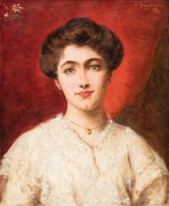 BANULESCO ALEXANDRE,Portrait de femme aux yeux verts,1904,Damien Leclere FR 2017-12-04