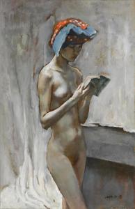 BAOYUAN Xia 1944,Nude Reading,1983,Bonhams GB 2016-06-28