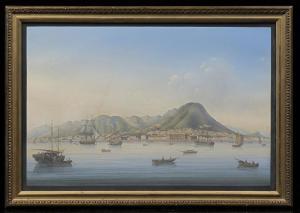 BAPTISTA Marciano Antonio 1826-1896,Le port de Hong Kong,Aguttes FR 2014-02-28