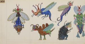 BAQUÉ JOSEP 1895-1967,Chauves-souris et Insectes (Murciélagos e Insectos).,Ader FR 2013-04-11