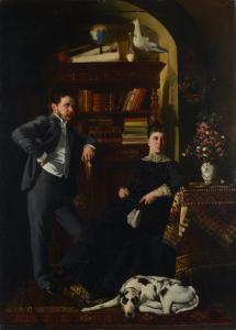 BARA Leopold 1846-1911,Ritratto di famiglia,1890,Galleria Pananti Casa d'Aste IT 2023-06-22