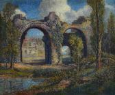 BARABINO Angelo 1883-1950,Paesaggio con rovine,Galleria Pananti Casa d'Aste IT 2024-02-16