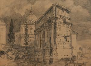 BARACCHI Augusto 1878-1942,ARCO DI TITO ROMA,1932,Trend Auction IT 2023-10-11