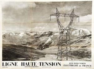 BARANGER H,Hautes Pyrénées Ligne Haute Tention EDF 225 000 Wo,1950,Millon & Associés FR 2020-02-28