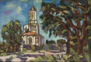 BARANOFF ROSSINE Vladimir 1888-1944,Eglise à Arcachon, France,Piguet CH 2021-12-08