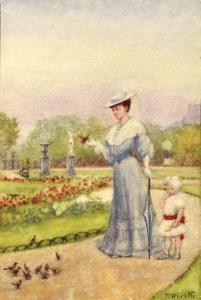 BARATTI Filippo 1868-1901,Balade au jardin des Tuileries,Osenat FR 2019-03-17