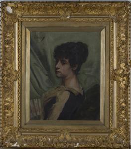 BARATTI Filippo 1868-1901,Portrait of a Lady with a Fan,19-20th century,Tooveys Auction 2019-09-11