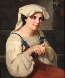 BARATTI Filippo 1868-1901,Ritratto femminile,1870,Meeting Art IT 2023-05-20