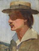 BARBACKI Boleslaw 1891-1941,Portret mężczyzny w kapeluszu - Autoportret?,1920,Rempex PL 2019-07-03
