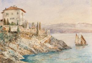 BARBARINI Gustav,A villa at the Mediterranean coast of Istria,1904,Palais Dorotheum 2024-03-28