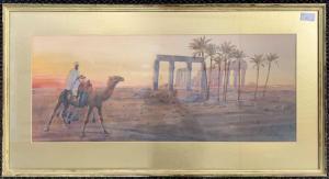 BARBARO Giovanni 1864-1915,Middle Eastern scene with a figure riding a camel ,Keys GB 2024-01-19
