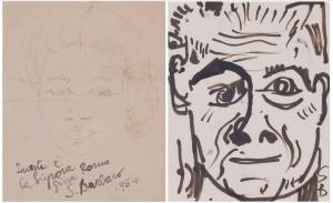 BARBARO Saverio 1924-2020,Ritratto di Gina Roma,1954,Fidesarte IT 2024-02-14