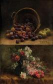 BARBAUD KOCH Marthe Élisabeth 1862-1928,Natures mortes aux fleurs et aux fruits,Aguttes 2009-06-05