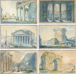 BARBAZZA Paolo,Eleven views of Ancient Rome,18th Century,Christie's GB 2004-07-06