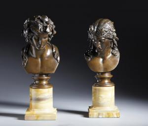 BARBEDIENNE Ferdinand,Busti di Antinoo come Bacco e Arianna,Capitolium Art Casa d'Aste 2023-12-13