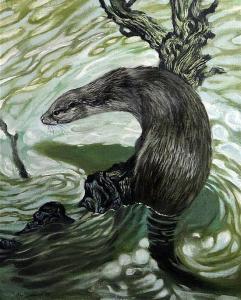 BARBER John Jay 1840-1905,Fishing otter,1873,Gorringes GB 2016-02-23