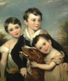 BARBER Thomas 1768-1843,Portrait of three children with their dog,Bonhams GB 2016-04-05