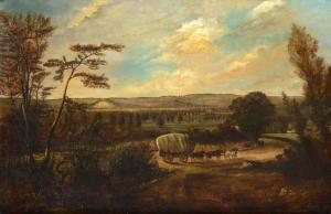 BARBER Thomas,VIEW OF NOTTINGHAM FROM THE SOUTH WITH A WAGON IN ,1835,Mellors & Kirk 2017-06-21