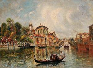 BARBERA Camilo Gioja 1884-1903,Góndolas en el canal,Fernando Duran ES 2012-11-28