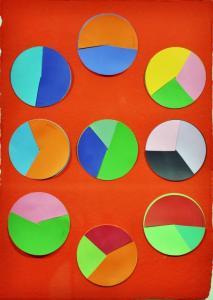 BARBERIS IRENE 1953,Red/9 circle palettes,2011,Leonard Joel AU 2014-10-05