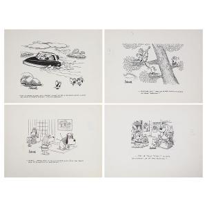 BARBEROUSSE 1920-2010,Ensemble de seize dessins de presse originaux,Tajan FR 2022-07-08