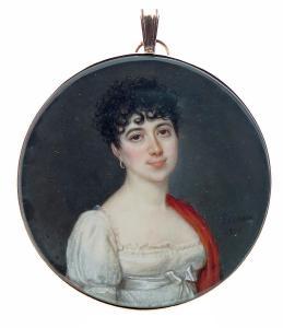 BARBEY Jeanne-Marie 1882-1960,Portrait miniature of a young lady,1808,Woolley & Wallis GB 2017-09-12