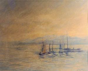 BARBIER Andre Georges 1883-1970,Bateaux en bord de rivage,Eric Caudron FR 2023-02-23