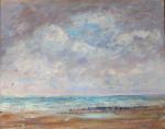 BARBIER Andre Georges 1883-1970,Ciel nuageux, bord de plage,Le Calvez FR 2020-05-17